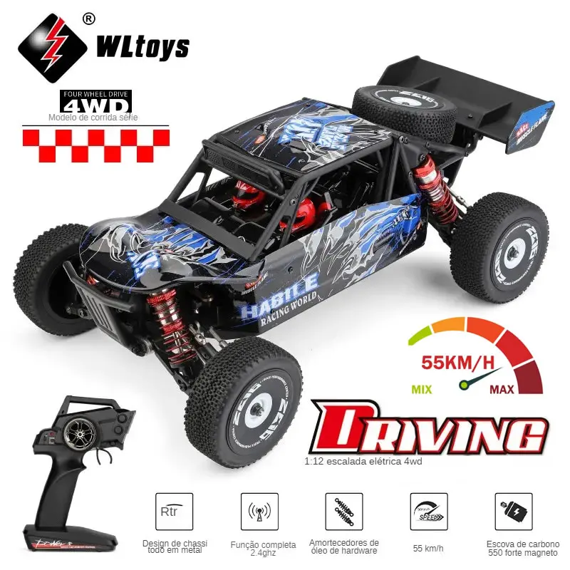 WLtoys WL 124018 1/12 4WD Remote Control RC Racing Car High Speed Off-Road Drift Shock Absorption Adults,Student,Kids Toys Gift