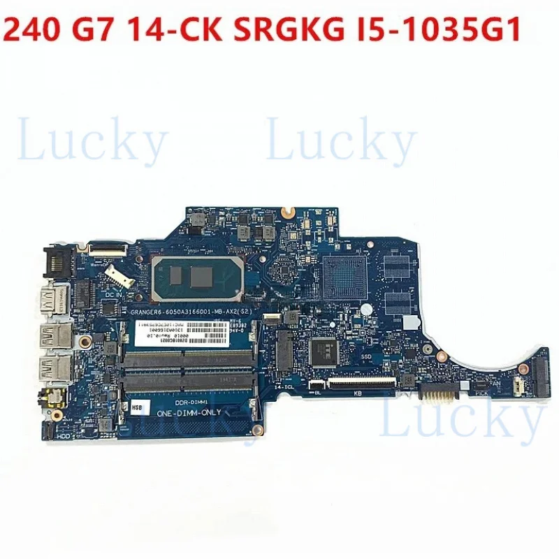 

f For HP 14-CK 14-CF 240 G7 Motherboard TPN-I131 6050A3166001 SRGKG I5-1035G1