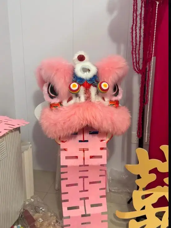 Wedding Decor Lion Dance Costume Garden Decoration Accessories Home 13-15 Age kid play Performance Carnival Stage Event Spring
