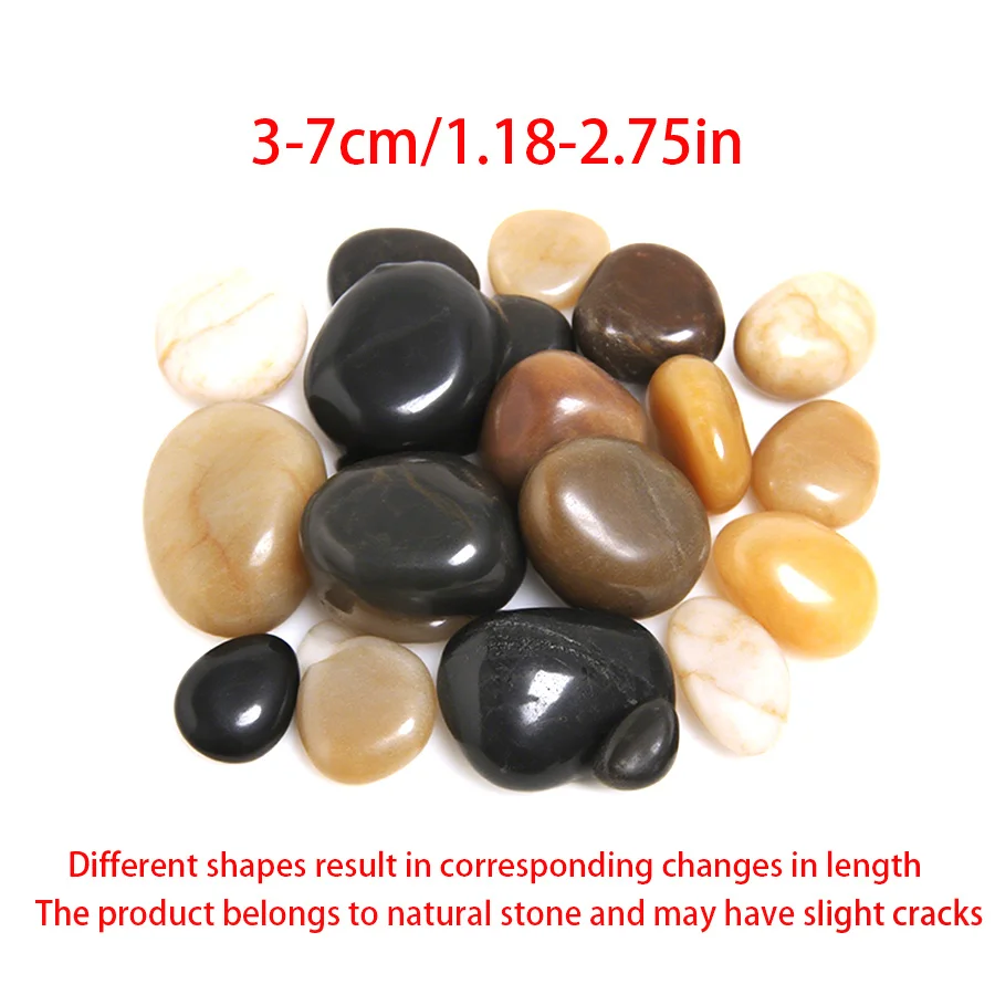350/700g Smooth Polished Pebble Stones, River Rocks for Fish Tank, Garden Landscaping & DIY Crafts XJM