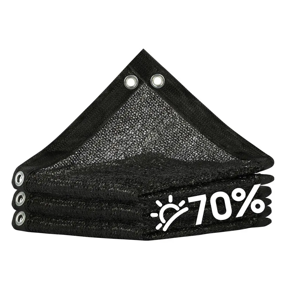 

70 Black Shade Cloth Custom Size 18FT x 48FT Mesh Tarp, UV Resistant Netting with grade Grommets for Plant Cover, Greenhouse,