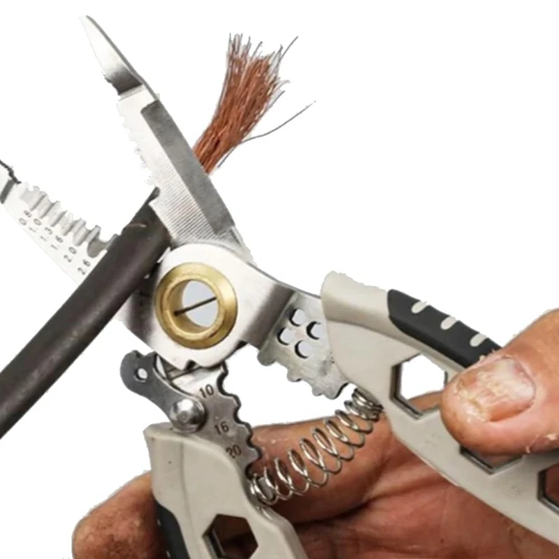 7 Inch Multipurpose Wire Stripper,Heavy Duty Electrical Wire Stripping Tool, Wire Strippers And Crimping Tool