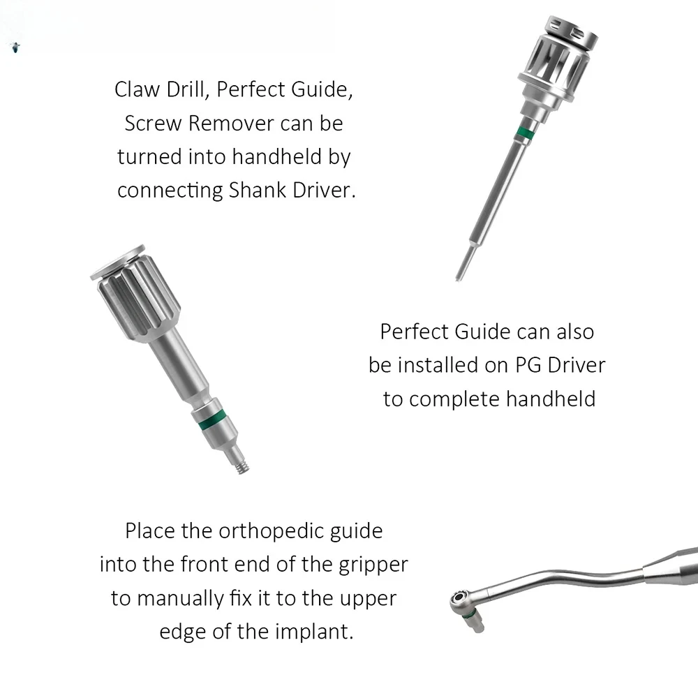 Implant Screw Removal Kit, Dental Broken Tool Extractor, Surgical Drill Guide for Abutment Fixture Retrieval