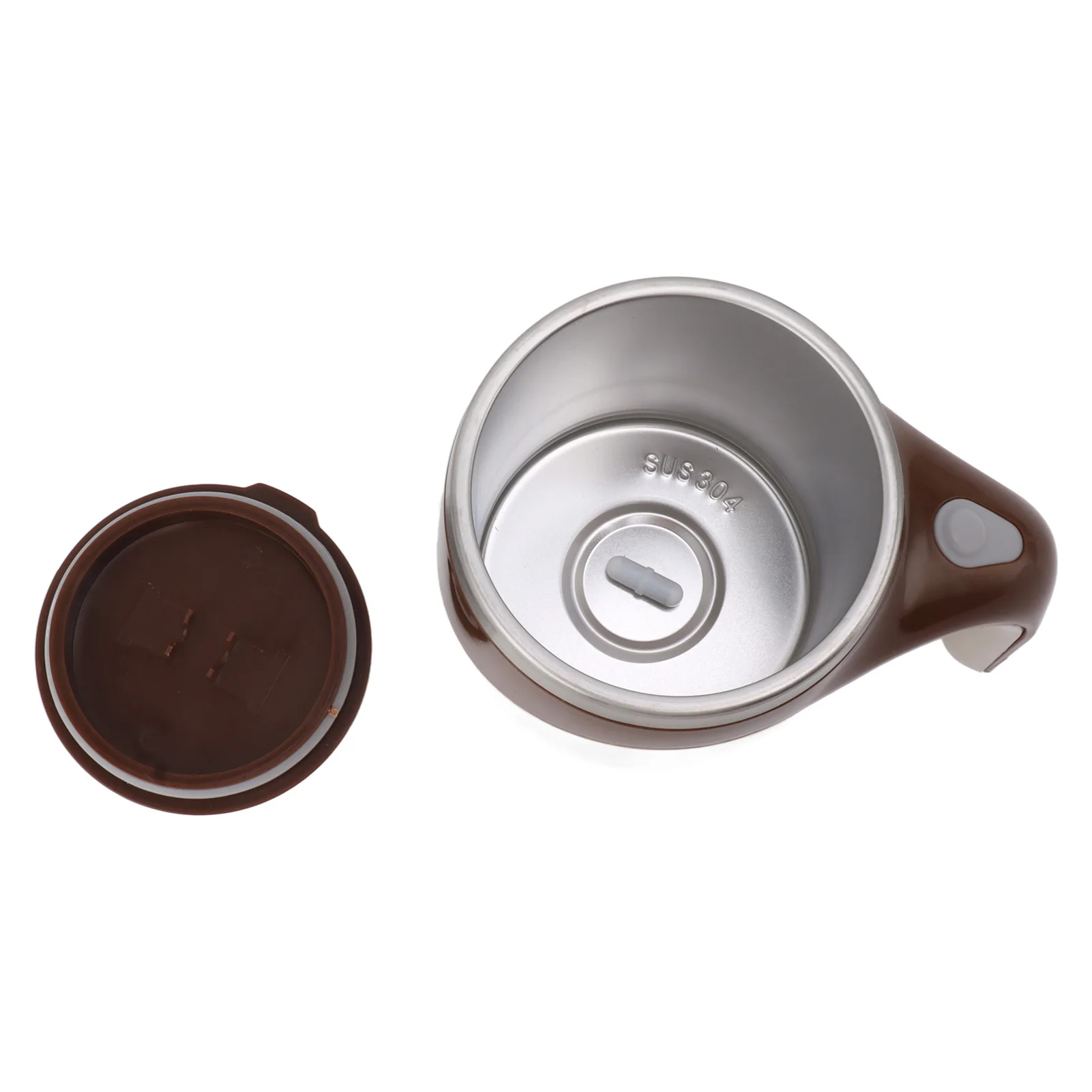 배터리 구동 자동 자석 교반 커피 머그잔 자동 교반 컵 스테인리스 스틸 라이너가 있는 전기 믹싱 컵