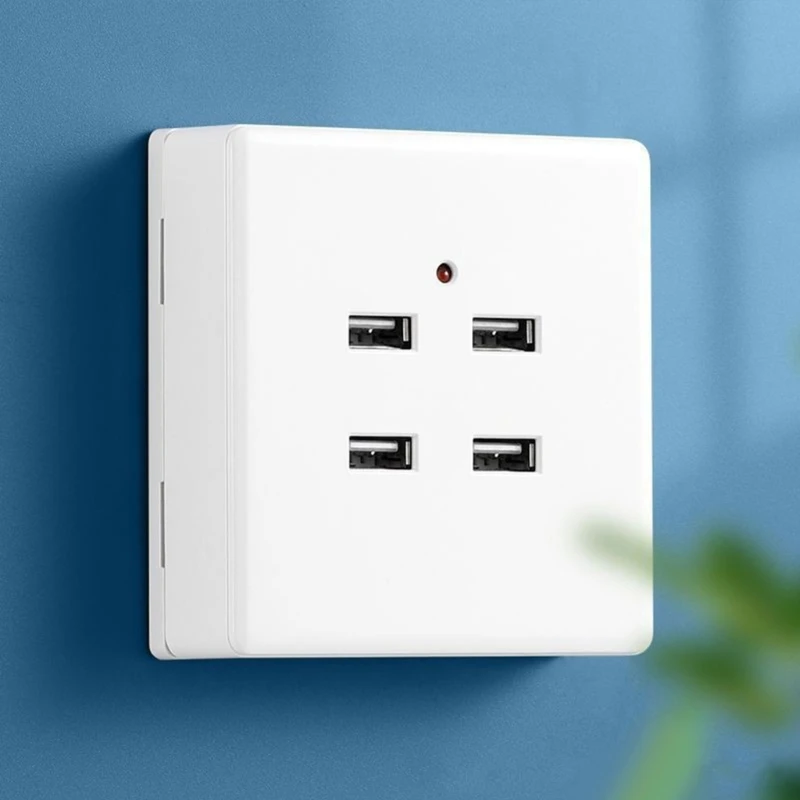 066A USB WALL Outlet 2-Port/4-Port เต้าเสียบชาร์จความเร็วสูงสำหรับแท็บเล็ตสมาร์ทโฟนและอุปกรณ์ดิจิตอลประเภท 86