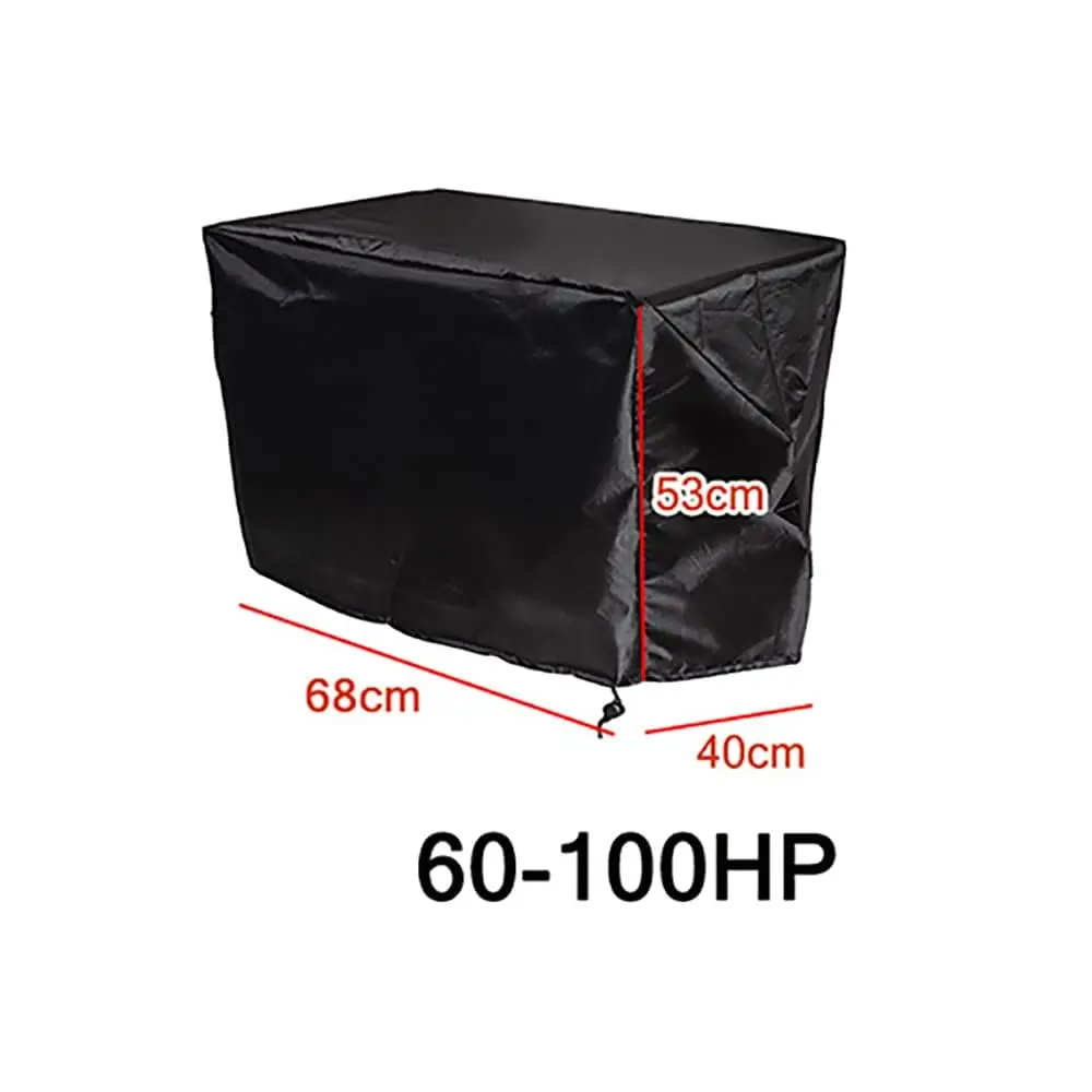 60 to 100 HP Boat Outboard Motor Engine Cover Universal Trailerable Black Oxford