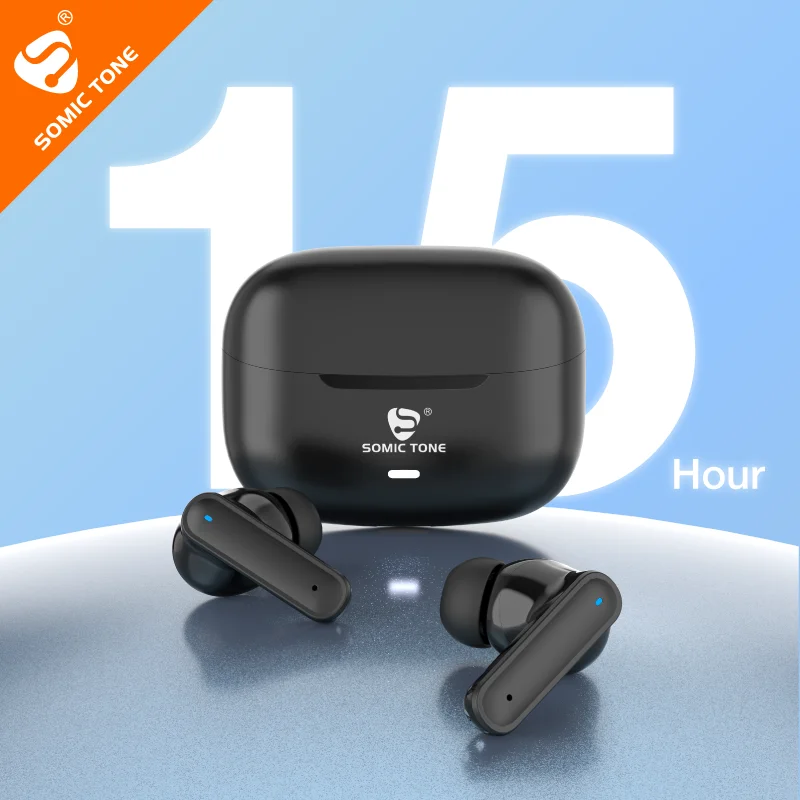 

SOMIC TONE Bluetooth Earphones 6.0 TWS Wireless Headphones Human Ear Design Sport Headset ENC In Ear Earbuds Long Standby