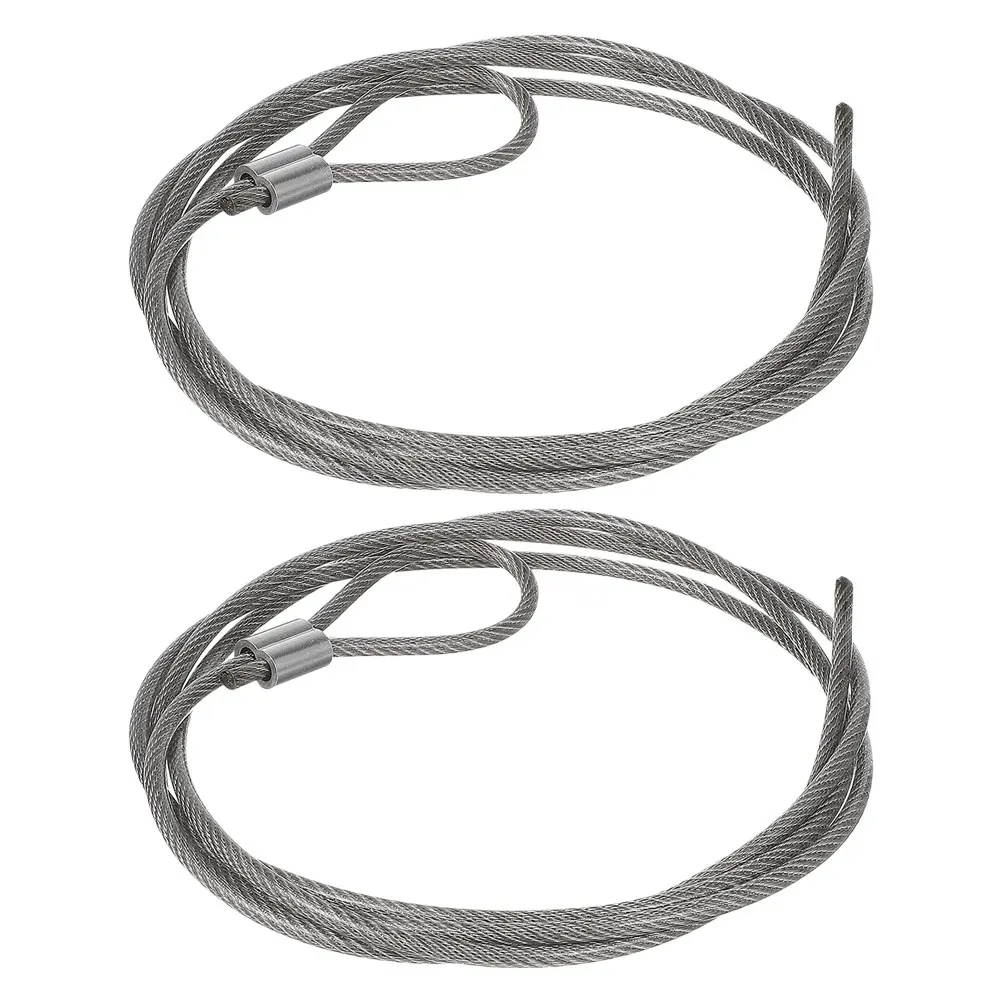 

2Pcs Basketball Stringing Supplies Durable Steel Wire Replacement Hoop Rope Cord Loops Sports Heavy Duty Use
