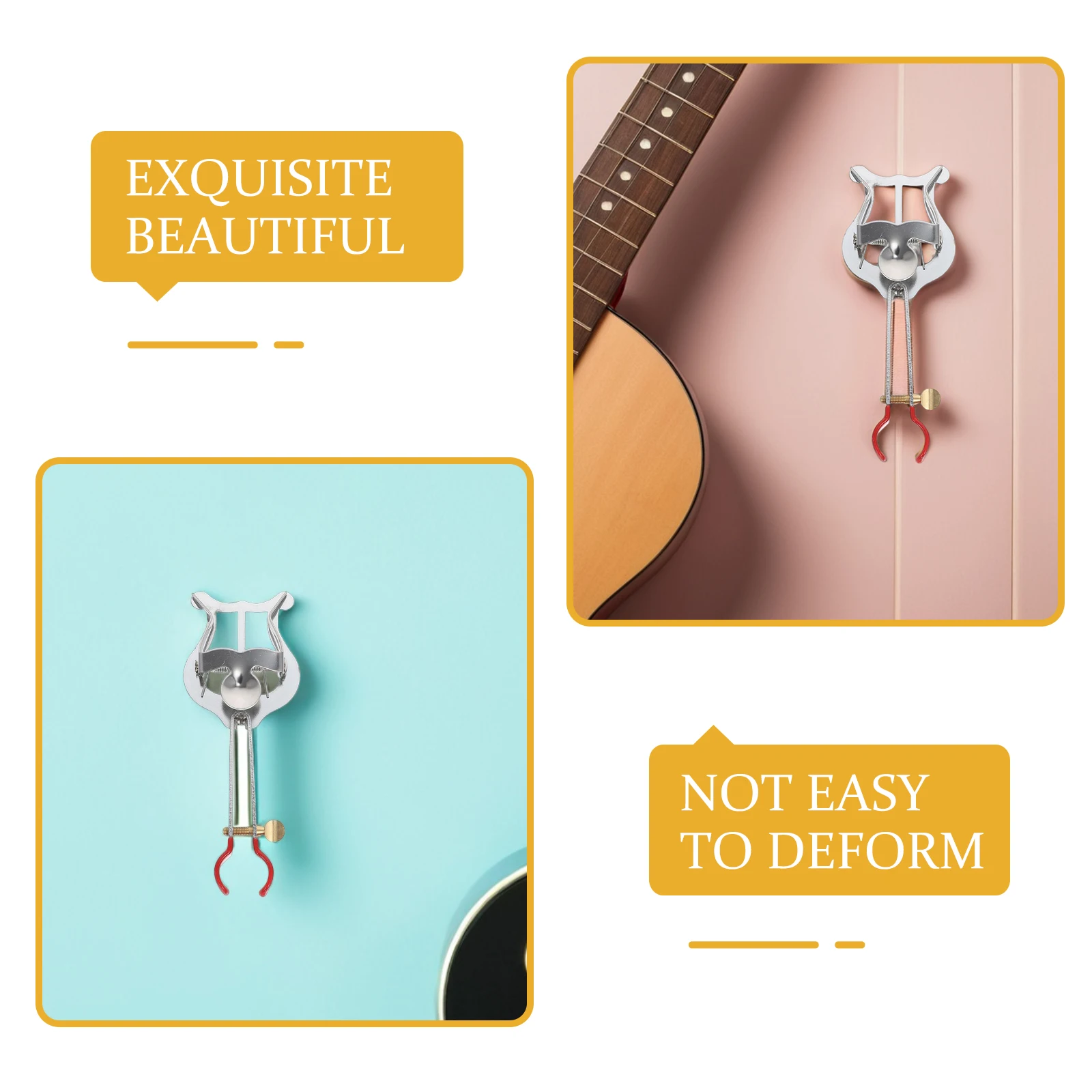 

Adjustable Metal Trumpet Lyre Secure Grip on Instruments Lightweight Portable Marching Score Holder Trumpet Lyre