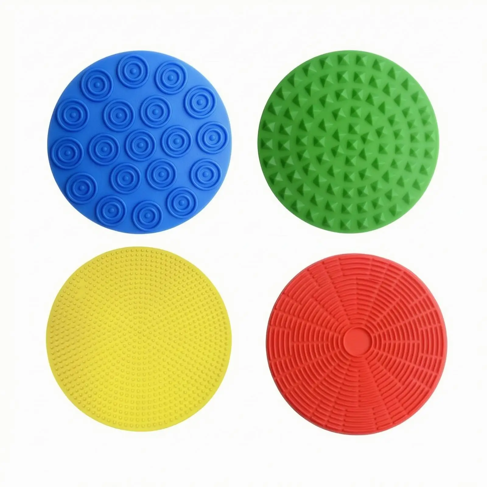 4 Pieces Sensory Texture Mats with Suction Cups Soft for Playrooms