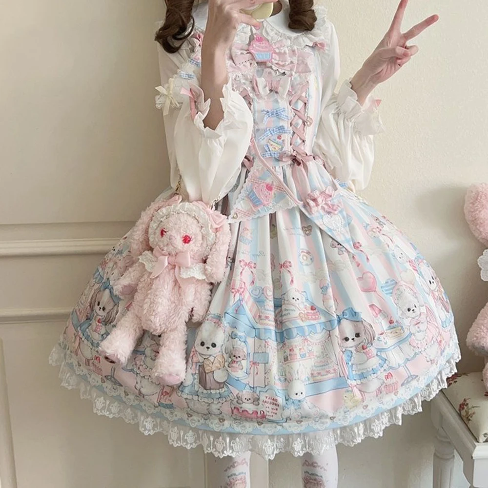 

Sweet Pet Tea Party, Lolita Sweet JSK Suspender Dress Cute Summer Dress summer dress women 2026
