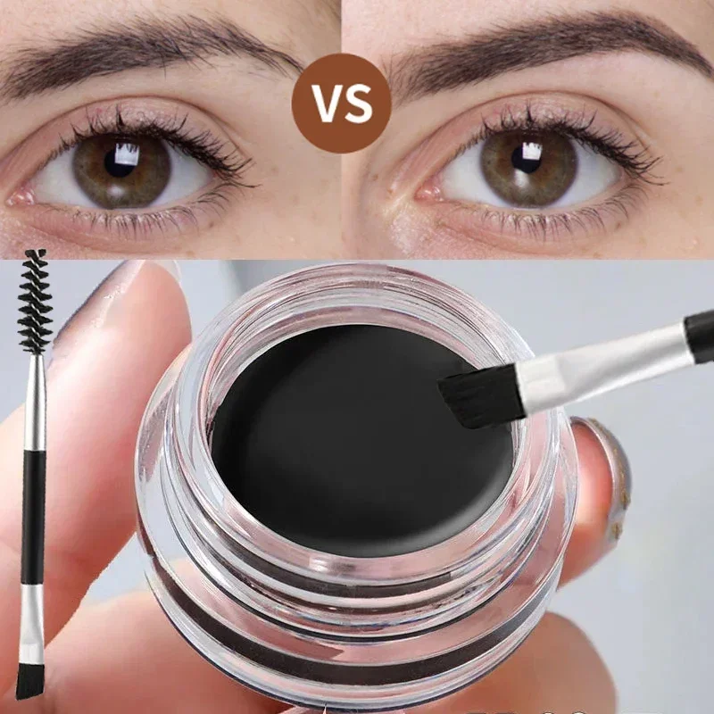 Crème à sourcils sauvage marron noir mat, teinte naturelle 3D, rehausseur de sourcils, cire Gel imperméable, maquillage durable pour les yeux, outils cosmétiques