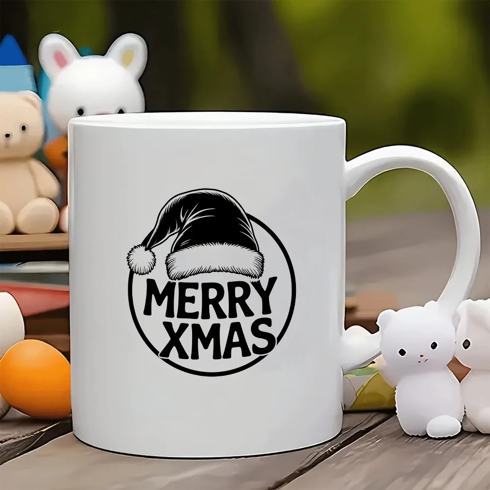 

11oz Cup + Santa Hat Merry Xmas Design Christmas Gift for Kids Family Office Coffee Cup