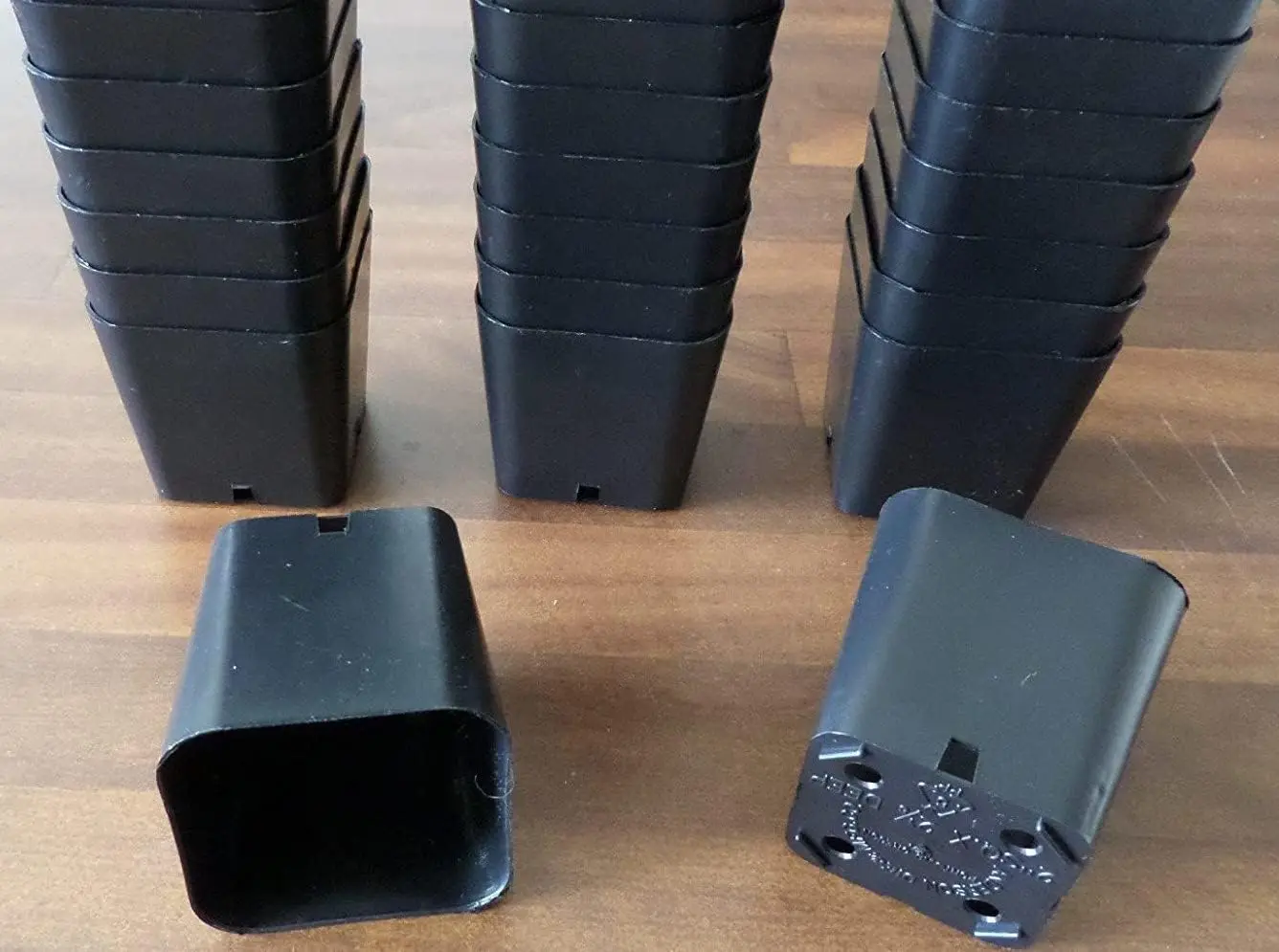 

100 2" Inch Seed Starting pots Square Durable Reusable Plastic Starter