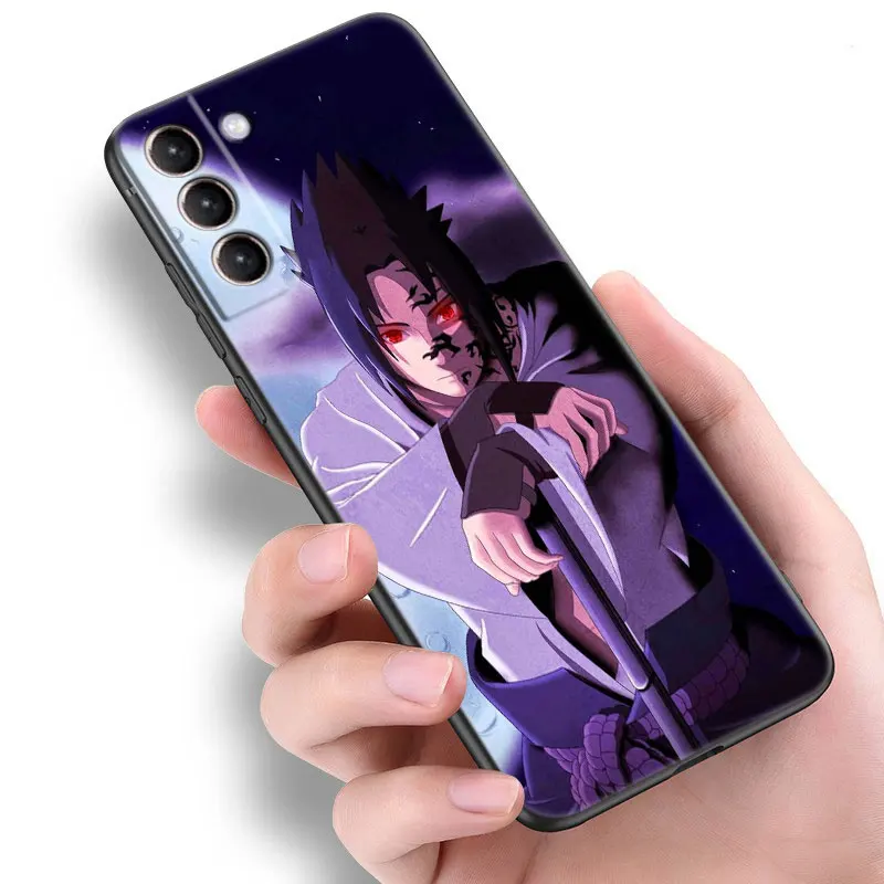 Anime Sasuke Uchiha Phone Case For Samsung Galaxy S23 S22 S21 Ultra S20 FE 5G S10E S10 Lite S8 S9 Plus S7 Edge Black Cover