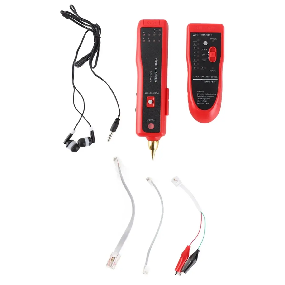 A72Z Multifunction Cable Tester Wire Locator Line Finder for Telephone Line Network Cable Cable Finder Cable Tester