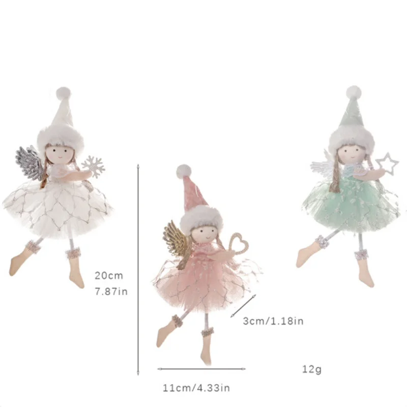 New Year 2024 Christmas Angel Dolls Xmas Tree Pendant Ornaments Navidad 2022 Christmas Decoration for Home Natal Gifts Noel Deco