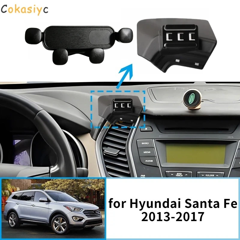 Auto-Handyhalterung für Hyundai Santa Fe Santafe 2013 2014 2015 2016 2017 GPS-Halterung Navigationsständer Auto-Zubehör