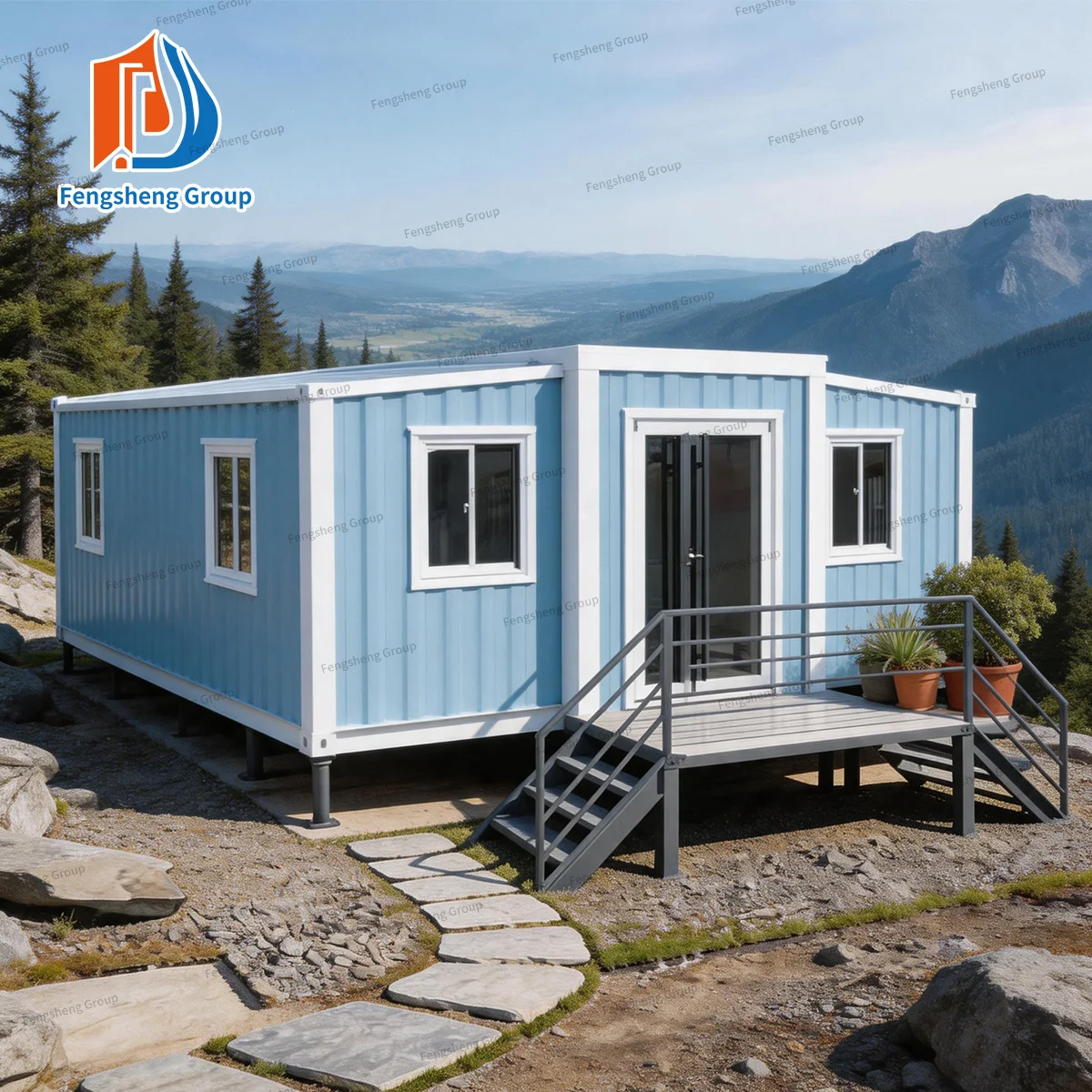 Two Wings Expandable Prefabricated Villa Modular Container Home for Farm Homestay Hotel Casas Contenedor