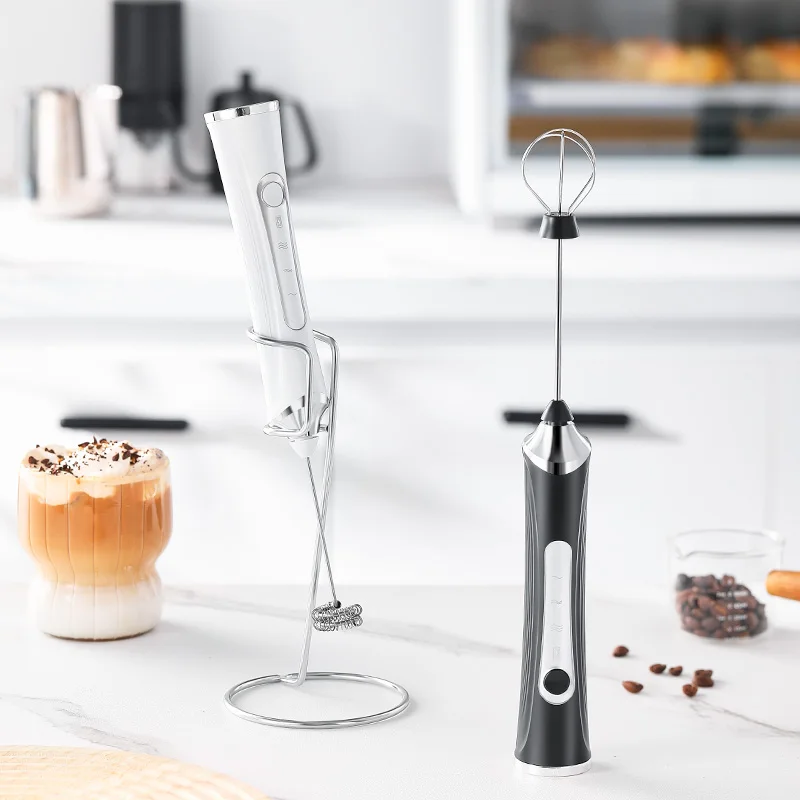 Milk Frother Electric Egg Beater Coffee Frother Household Milk Frother  With Bracket Cream Frother Handheld Small Stirrer