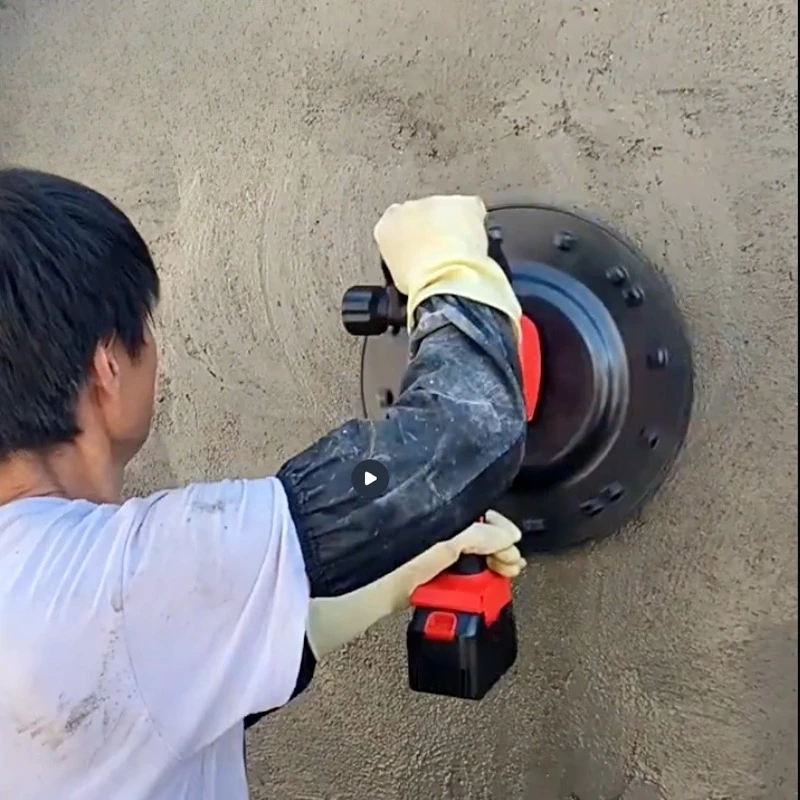 Efficient handheld wall plastering machine for interior wall construction