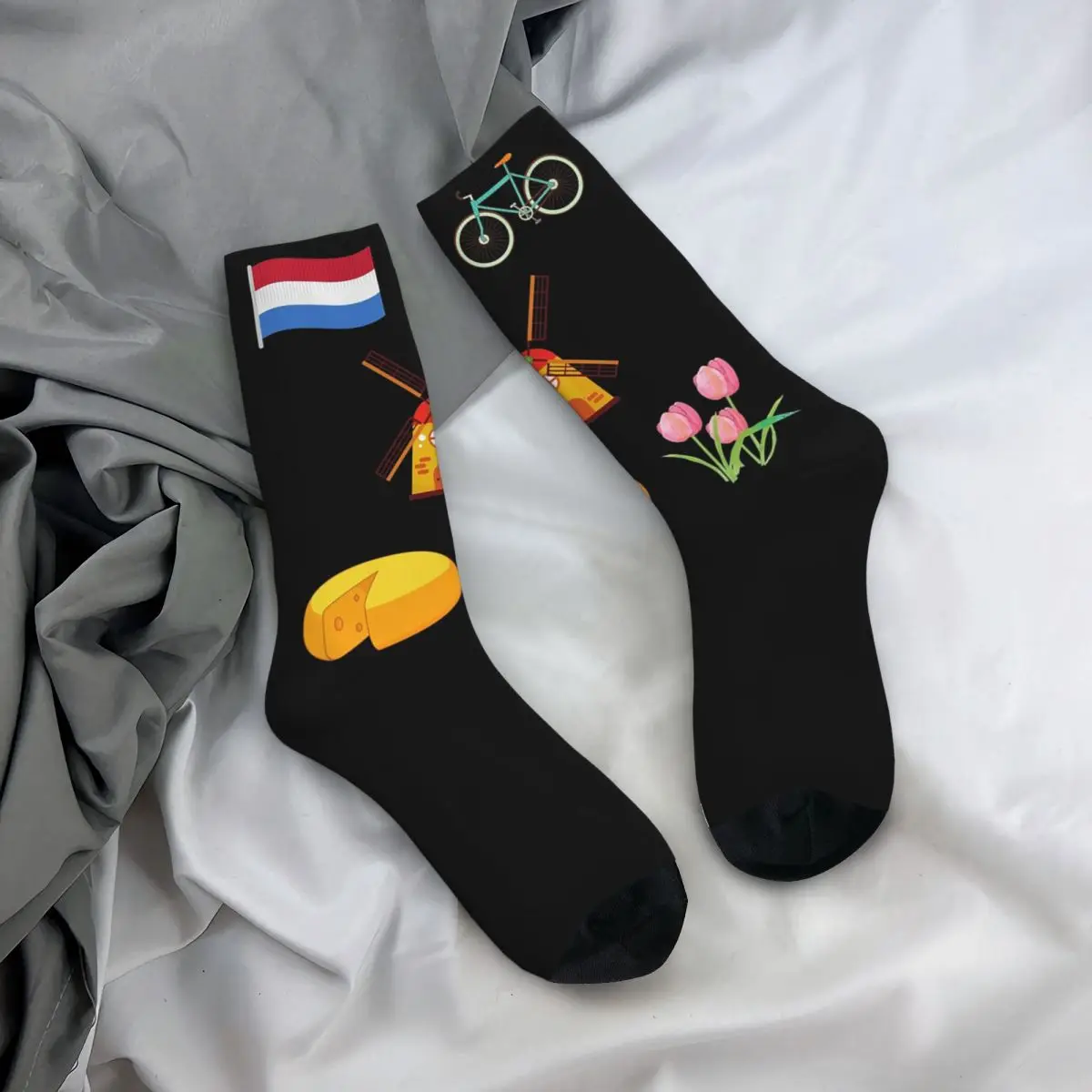 

Всесезонные чулки для экипажа, носки Proud To Be Dutch, длинные носки в стиле хип-хоп, аксессуары для мужчин и женщин, подарки