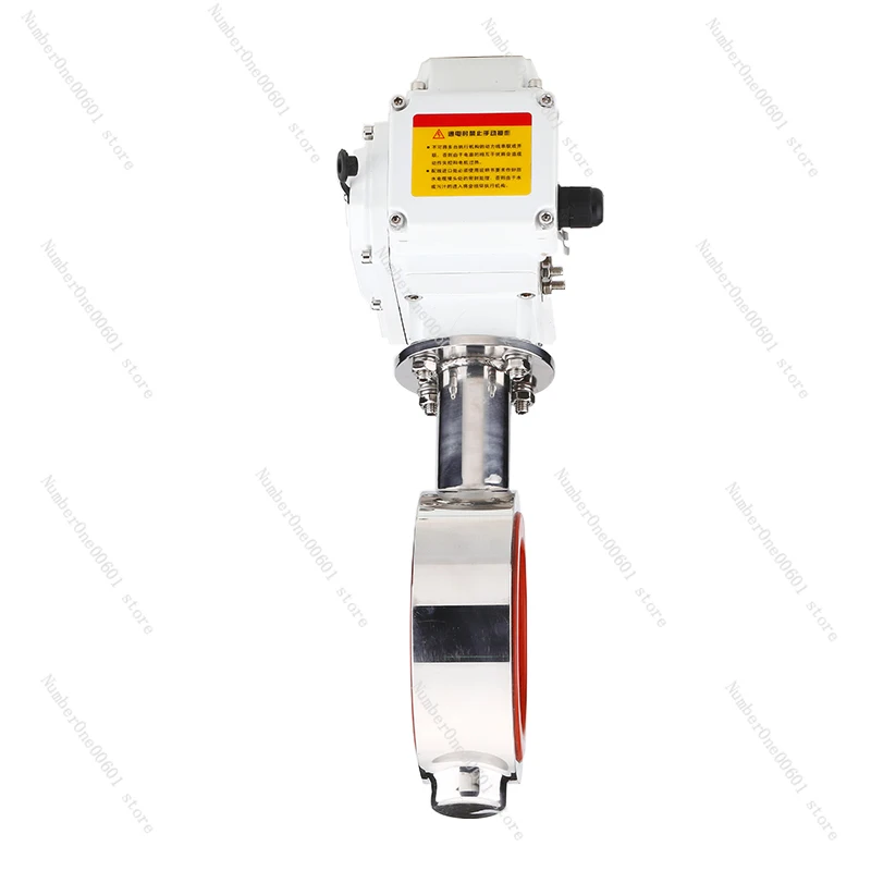 

304 Stainless Steel Electric Butterfly Valve Sanitary Grade Food Wide Turbine Flange Clamp D71X-16P-DN50
