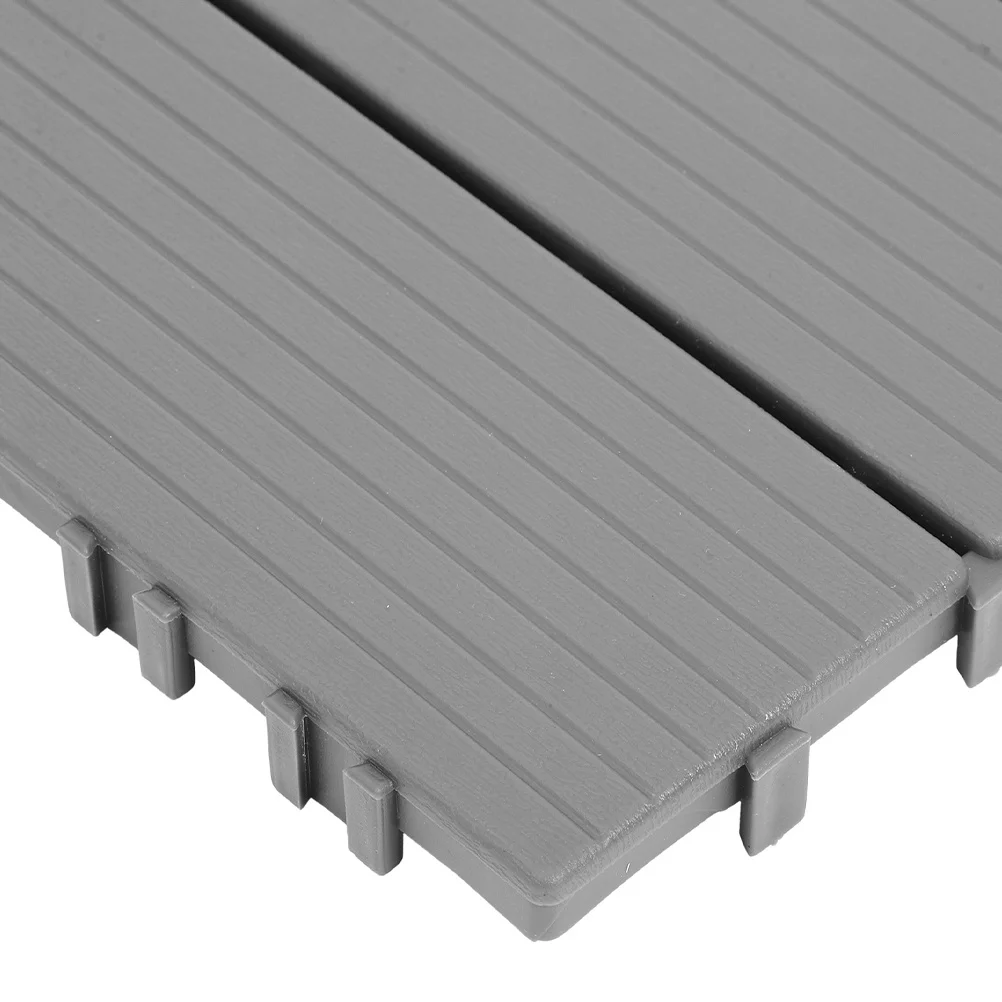 

4Pcs Outdoor Plastic Deck Tile Interlocking Flooring System DIY Assembly Backyard Garden Balcony Decorative Slabs