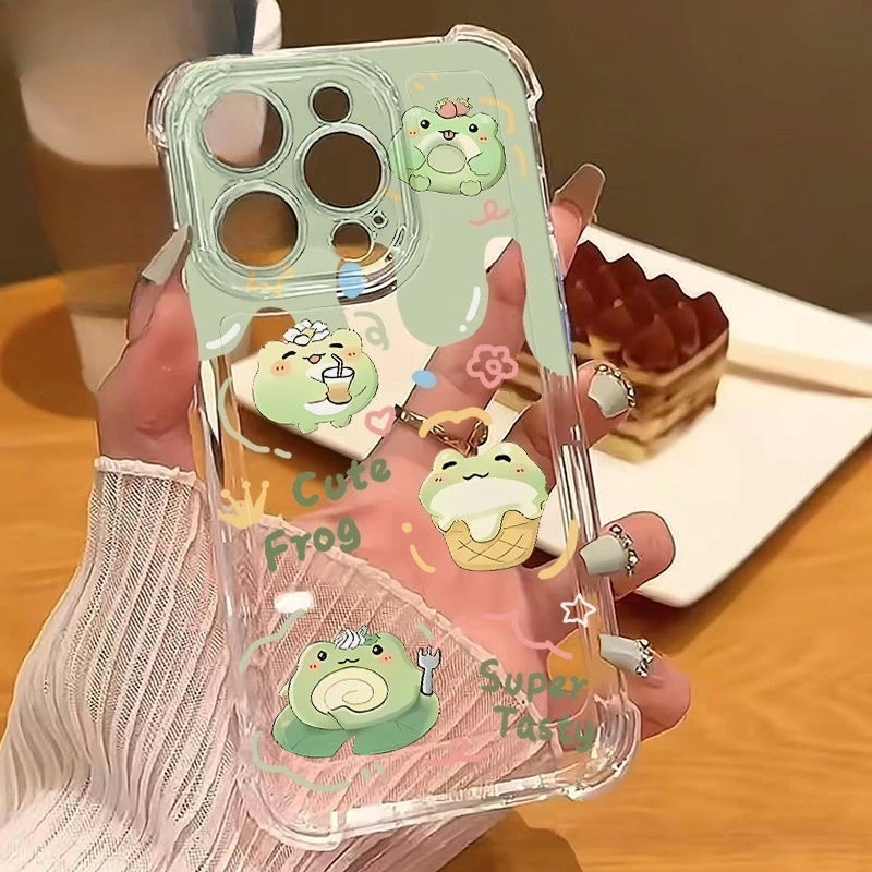 

Cartoon Bear Phone Case For OPPO A16 A16K A16S A15S A12 A12E A9 A5 A7X A6 GT Max A5X A5S A5i A3 Pro A3X A3S Cute Frog Soft Cover
