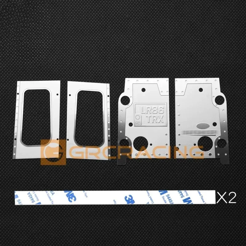 For Trax 1/10 Rc Car Trx4 Defender Metal Decorative Plate On Both Sides Of The Rear Baffle Simulation Rivet Metal Sticker