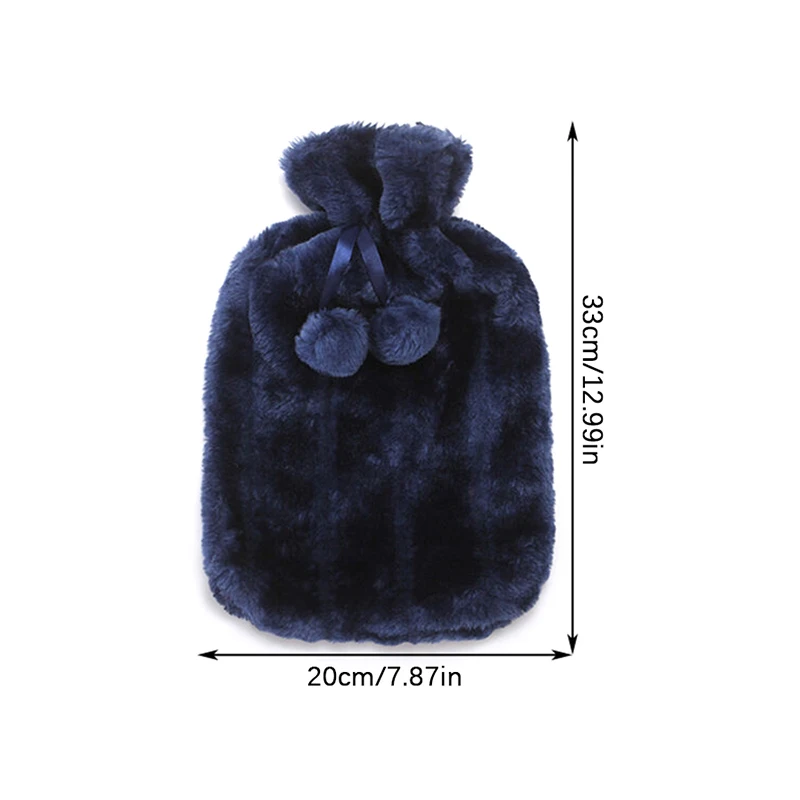 Large 2L Hot Water Bottle Cover Soft Simulation Plush Cute Hot Water Bottle Cover Helps Keep Hot Water Bag Insulated Cover