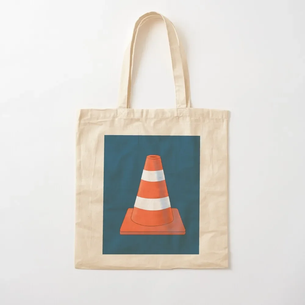 

Cute orange and white Safety Cone. Tote Bag Handbags bag for beach shopping trolley bag