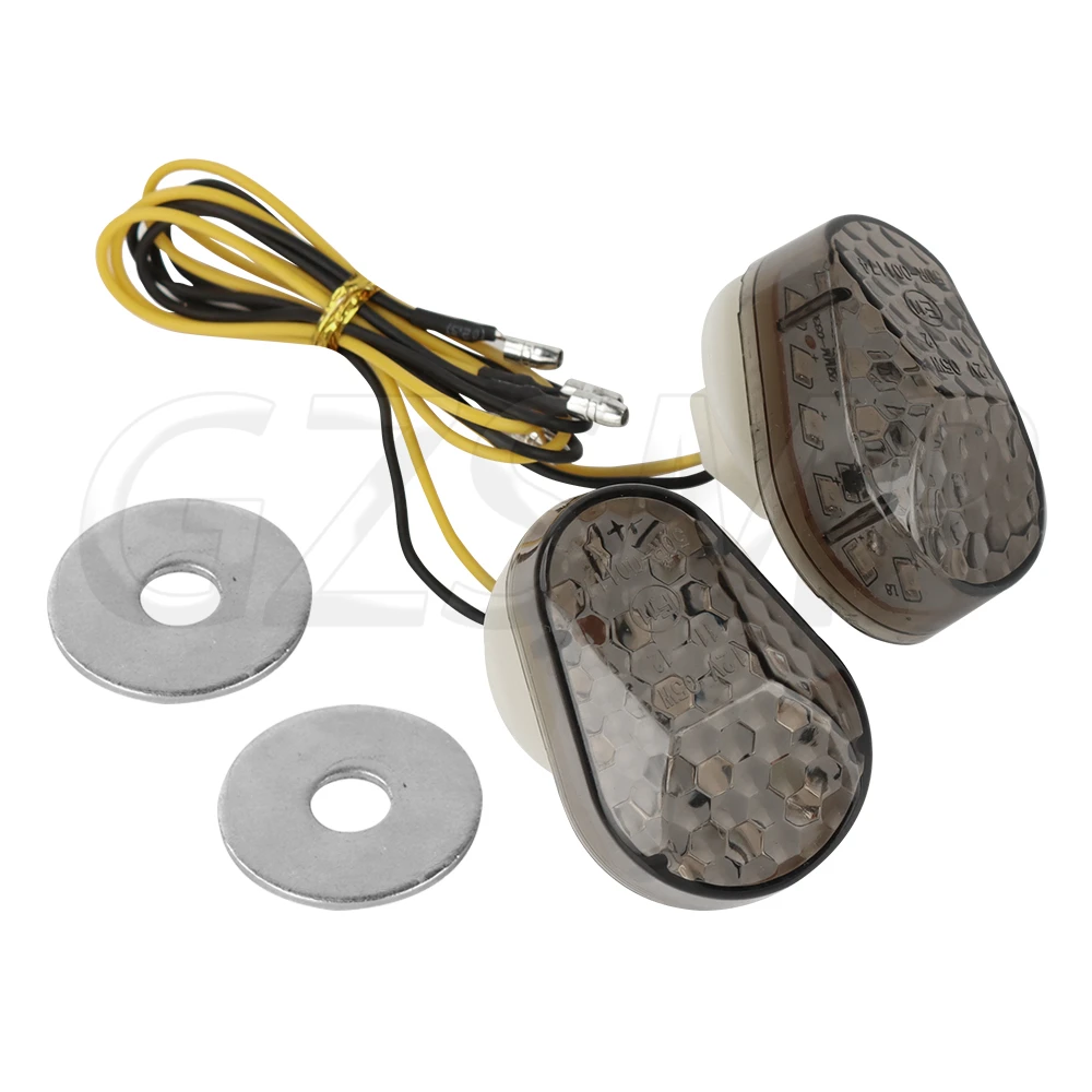 Motorcycle 2 Wire Led Turn Signal Indicator Light Lamp Blinker Fit For Kawasaki ZX 6R ZX7R ZX9R ZXI2R ZX636 ZZR600 view 6