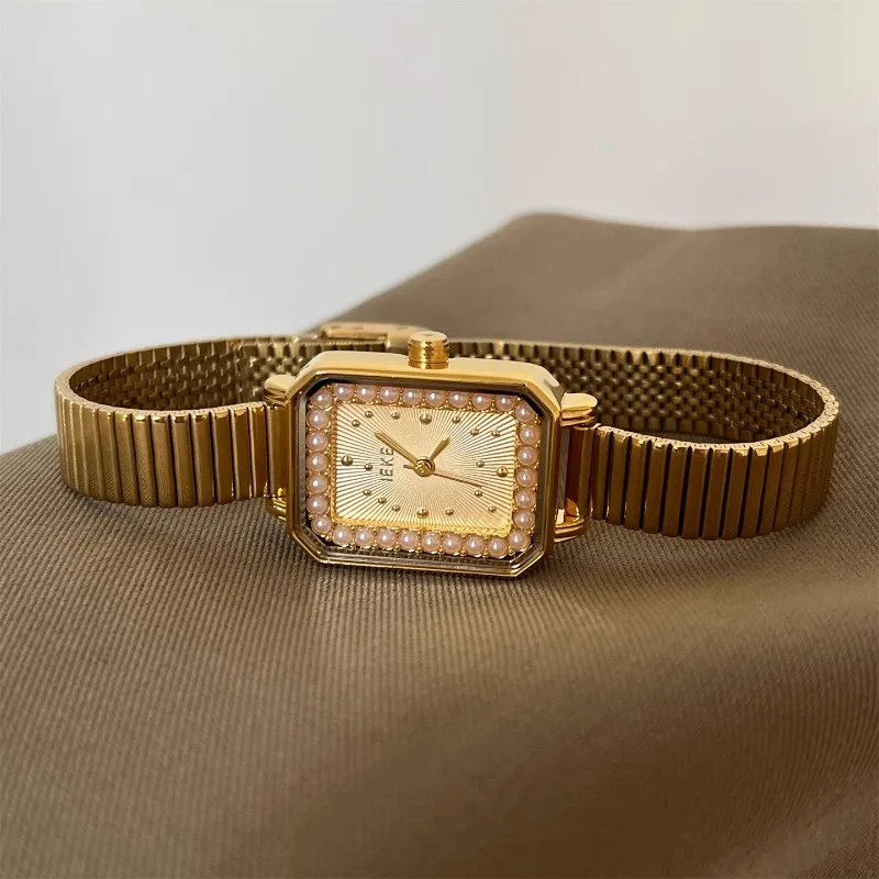 Luxury Women Quartz Watch Vintage Diamond Roman Clock Exquisite Leather Fashion Ladies Watch Luxury Relojes Para Mujer