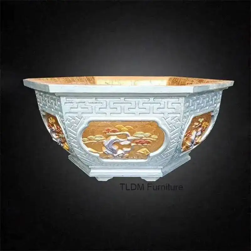 Homemade European Cement Flower Pot Large Mold Creative Hexagonal Concrete Model Mold Thickened Plastic Bonsai Abrasive Tool