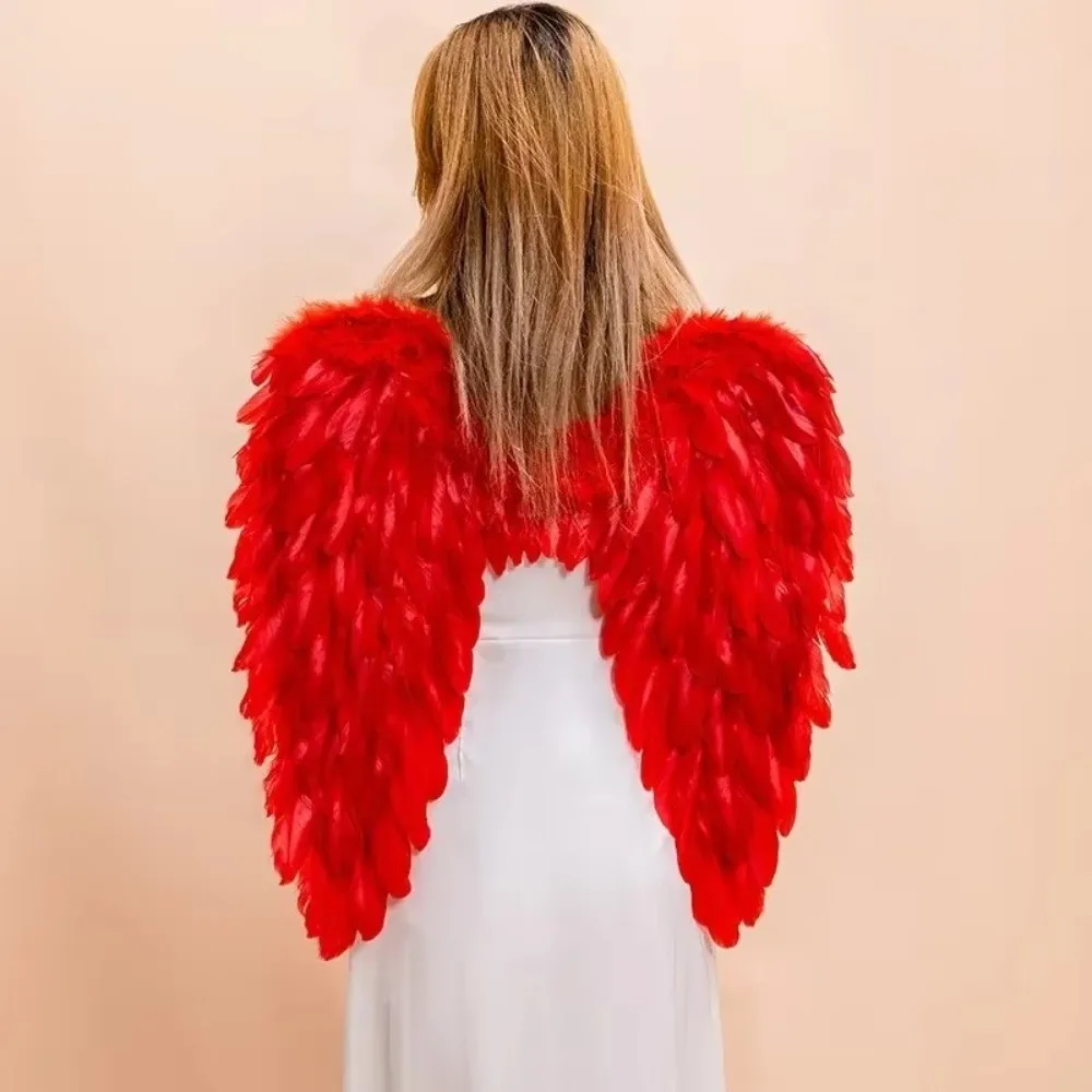 Solid Color Angel Feather Wing Large Women Cosplay Accessories Devil Feather Wing DIY Home Decoration Dance Show Props