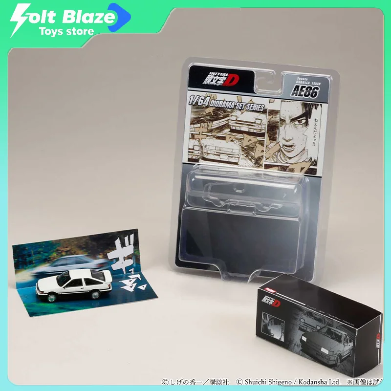 Hobby Japan 1/64 Initial D Toyota AE86 Levin Blister Card Akira Shigeno Diecast Car Model Simulation Collection Toy Cars Gift
