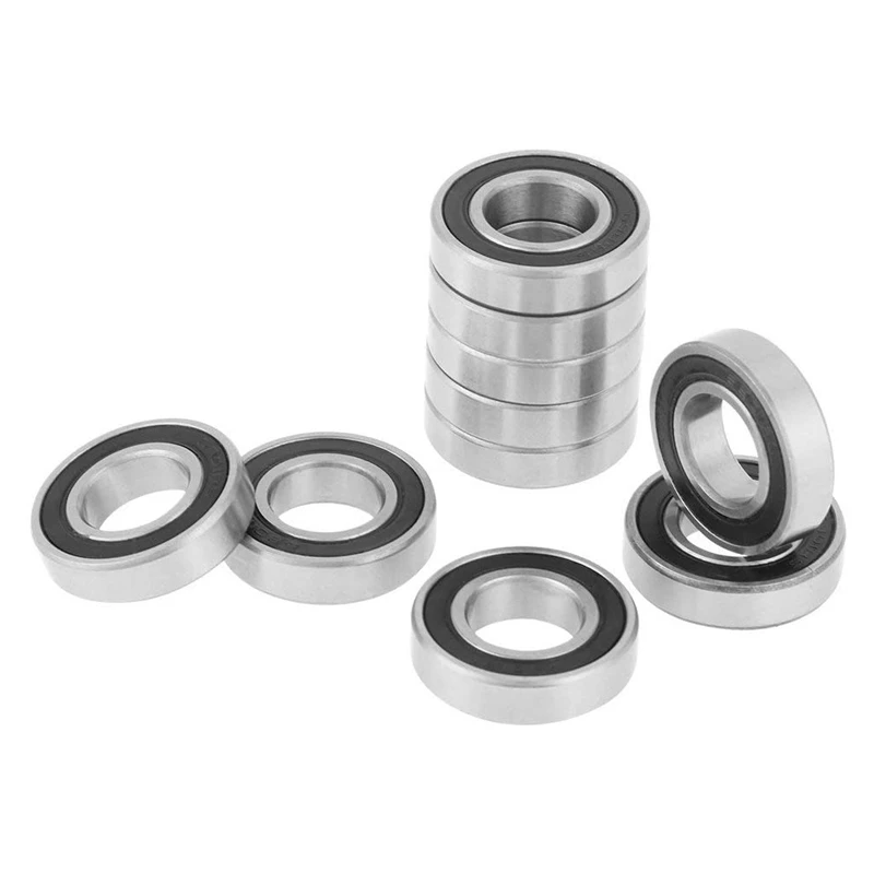 10Pcs 6901-2RS Ball Bearings, Double Shielded Miniature Deep Groove Ball Bearings 12X24x6mm