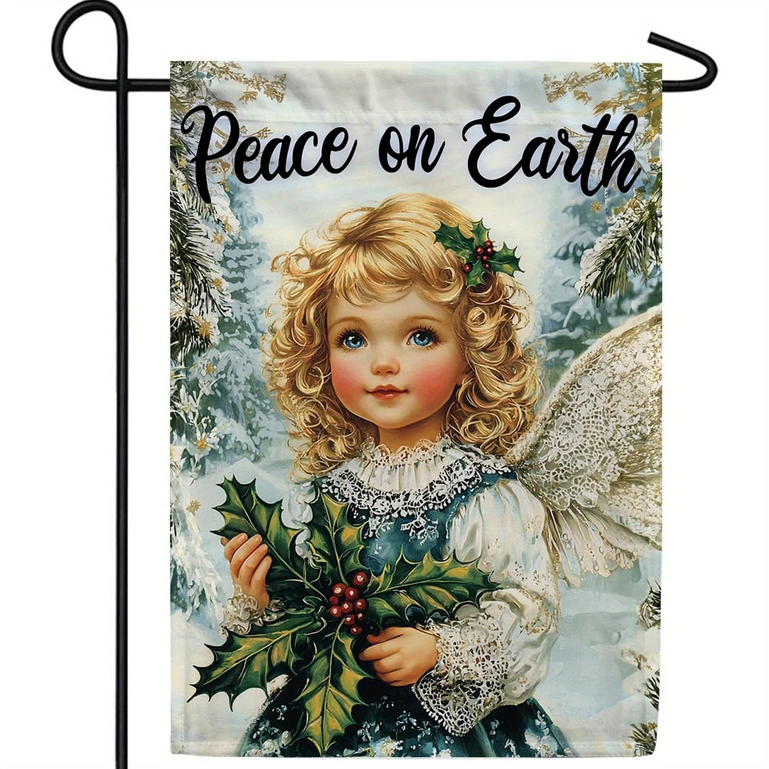 Vintage Christmas Angel Garden Flag - 