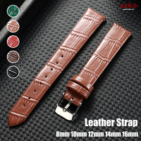 8mm 10mm 12mm 14mm 16mm Genuine Leather Watchband Bamboo Pattern Straps Women Replacement Universal Bracelet Silm Wristband Belt