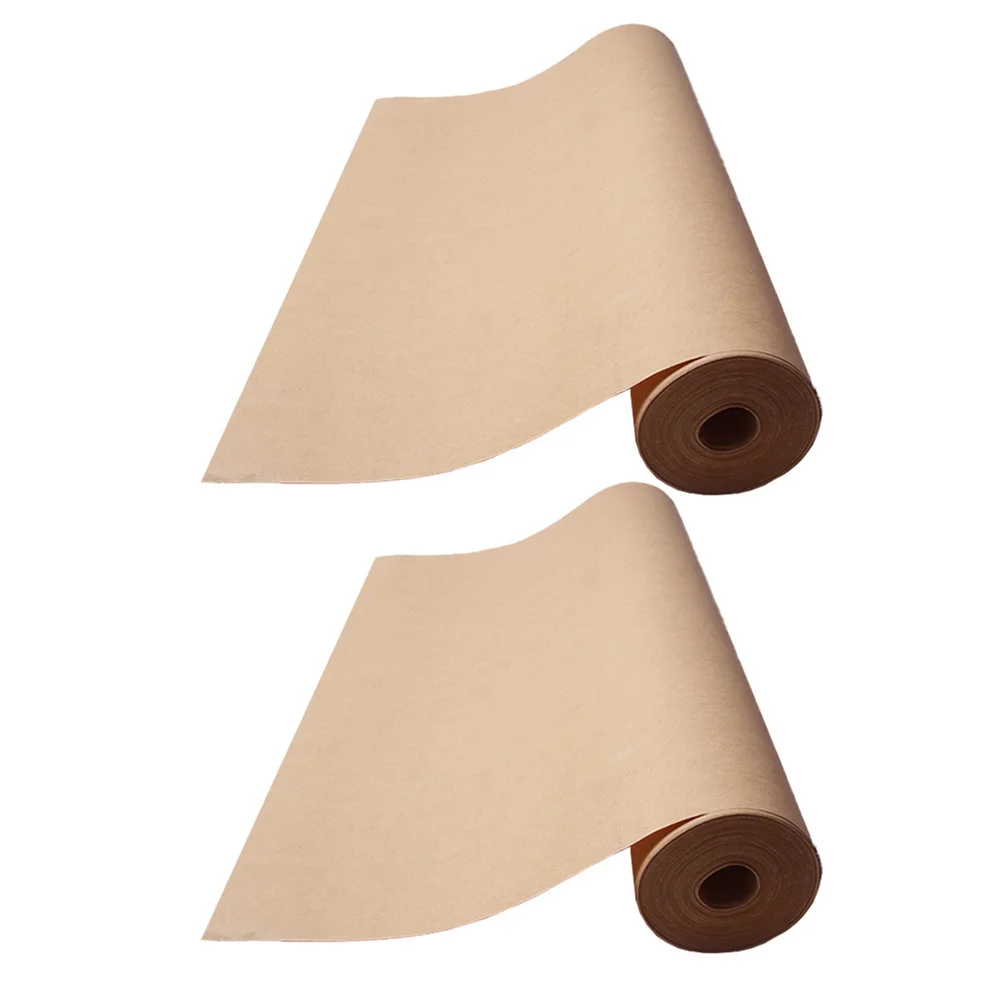 

2pcs 2 Rolls Brown Kraft Paper Wrap For Gift Boxes Birthday Wrapping Paper Roll Festival Packing Sheet Diy Craft Decoration Tea