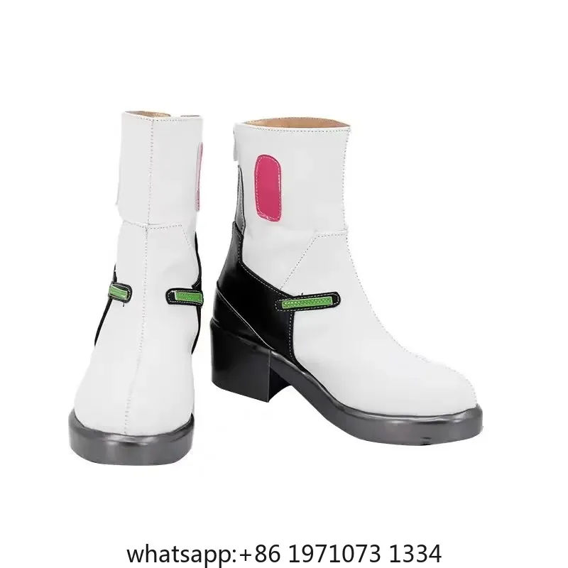 Game OW DVA Cosplay PU Boots Shoes Halloween Cosplay Prop Custom Made