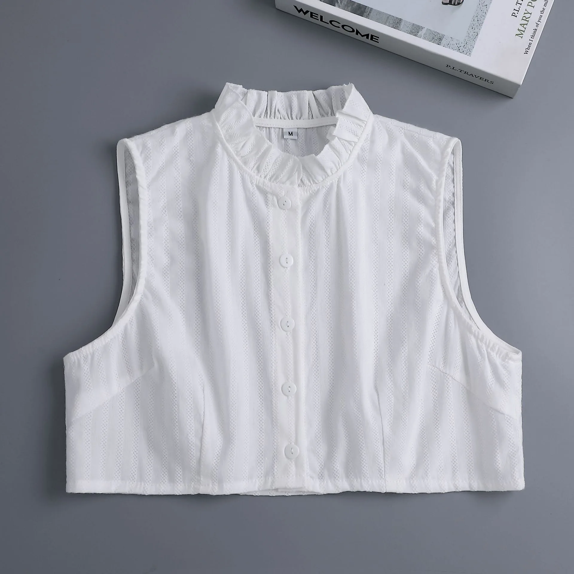 Solid Colour Black White Fake Collar Detachable Half Shirt Sweater Shirt Decorative Collar False Collar Women Top Collars Decor