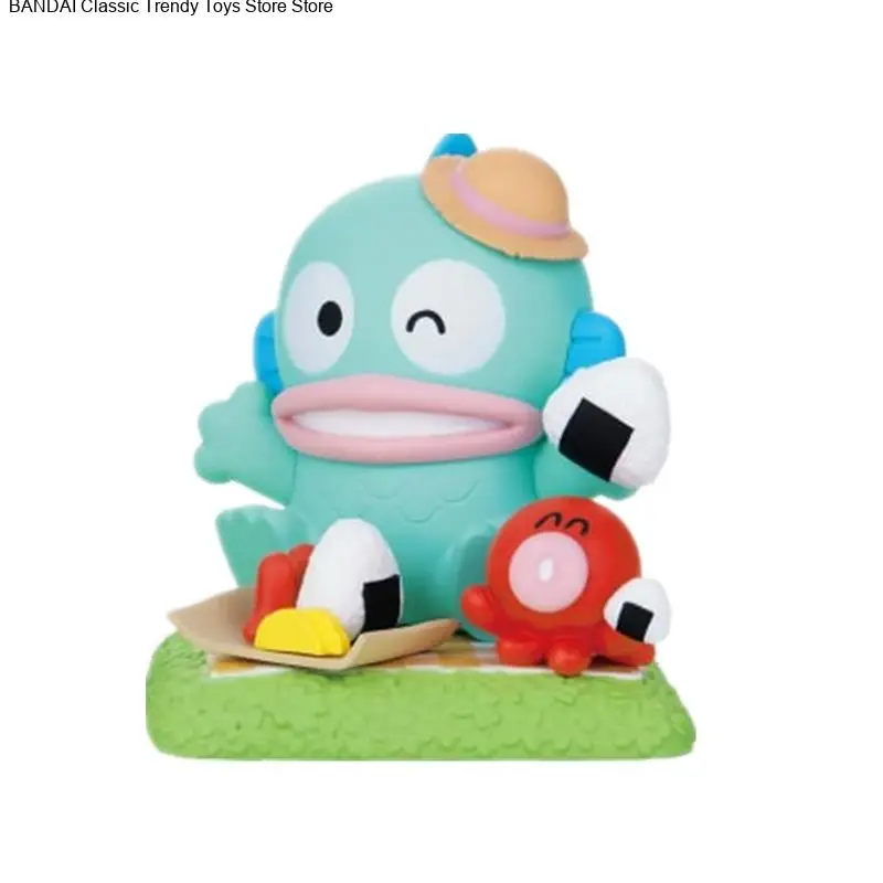 재고 있음 오리지널 반다이 반프레스토 산리오 회사 Pochacco Hangyodon 애니메이션 캐릭터 모델 컬렉션 장난감 축제 선물