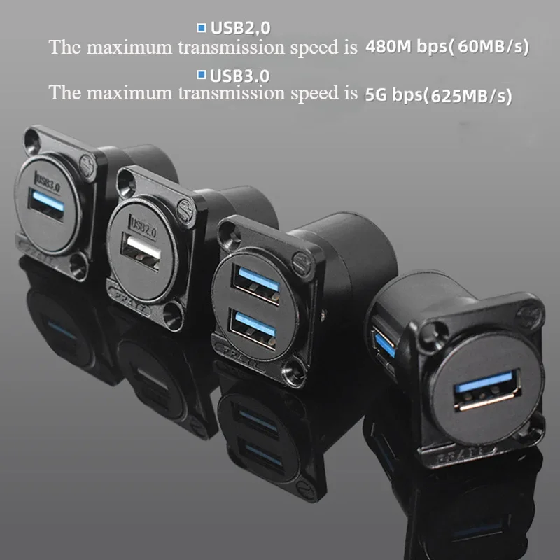 D Type USB3.0 to PCB USB3.0 to TYPEC Modular Male Female Chassis Socket Transmission Data Signal Panel Mounting Connector A to B