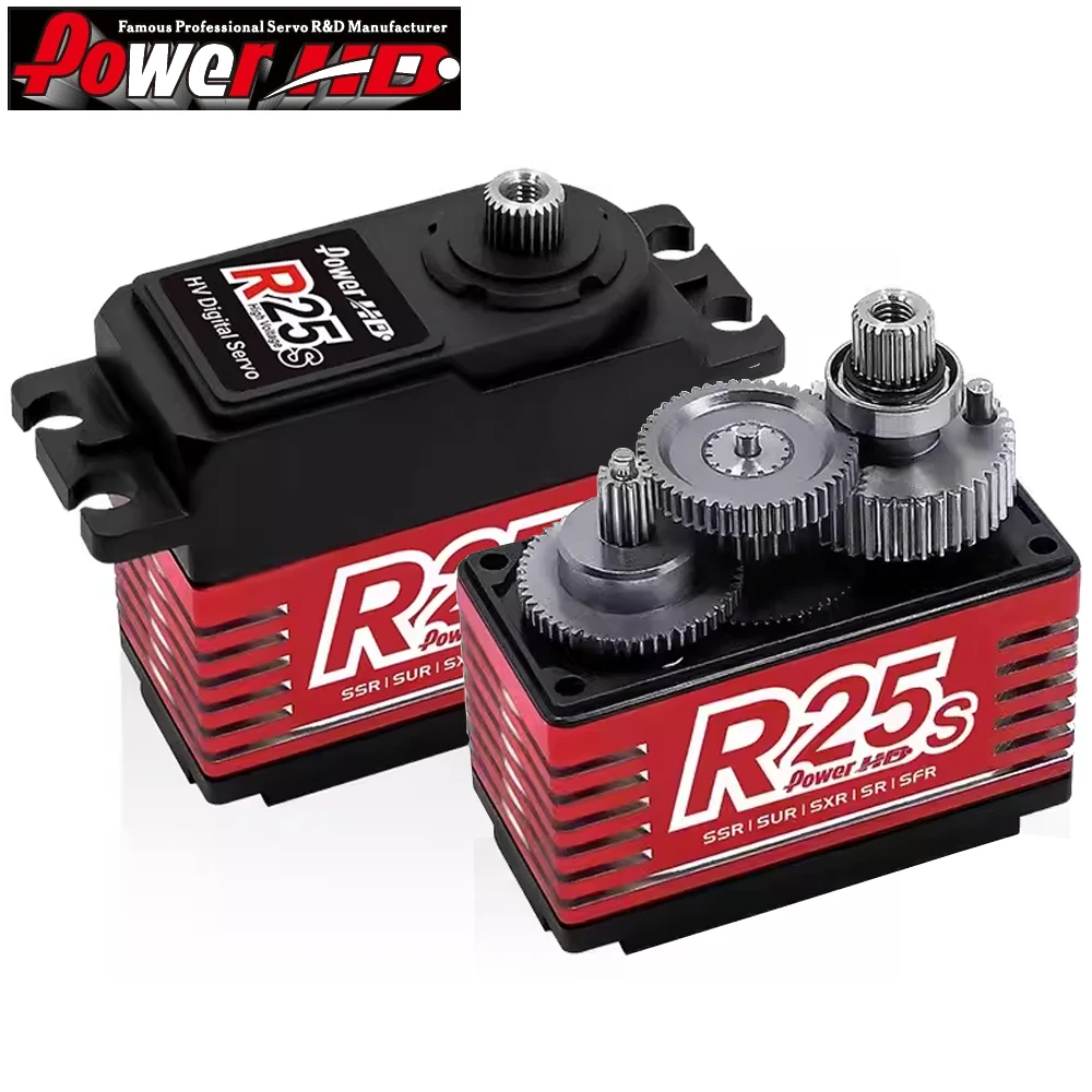 Power HD R25S 6-8.4V 30kg Hight Torque Titanium Gear Brushless Digital Servo For RC Car Truck Robot Fixed-wing Servo Accessories