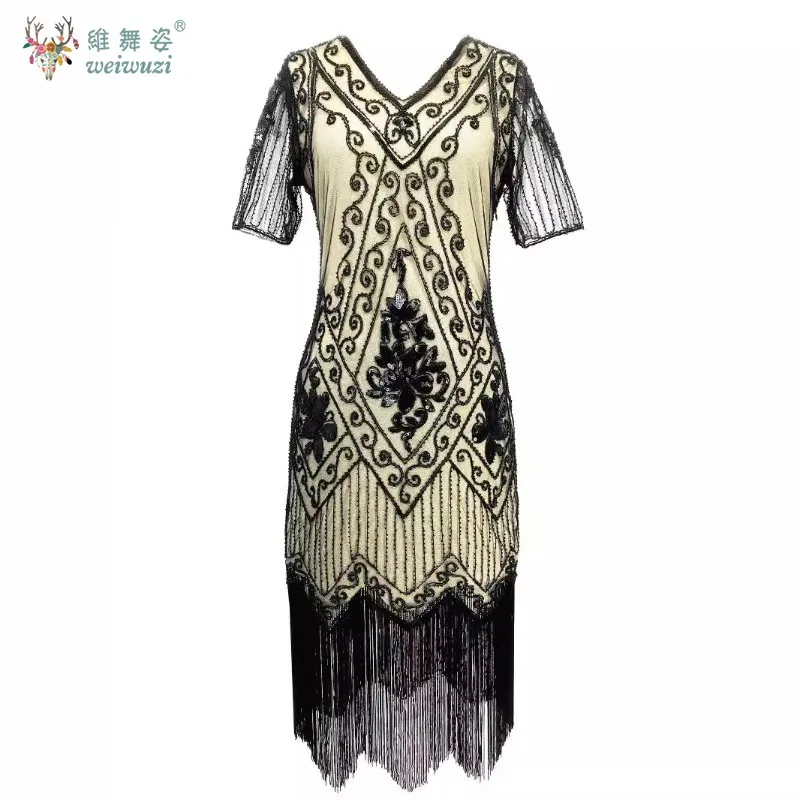 

Элегантное блестящее длинное платье с v-образным вырезом и рукавами-бабочками в стиле ретро, коктейльные платья для выпускного вечера, Vestidos, сценическое представление, красивая одежда