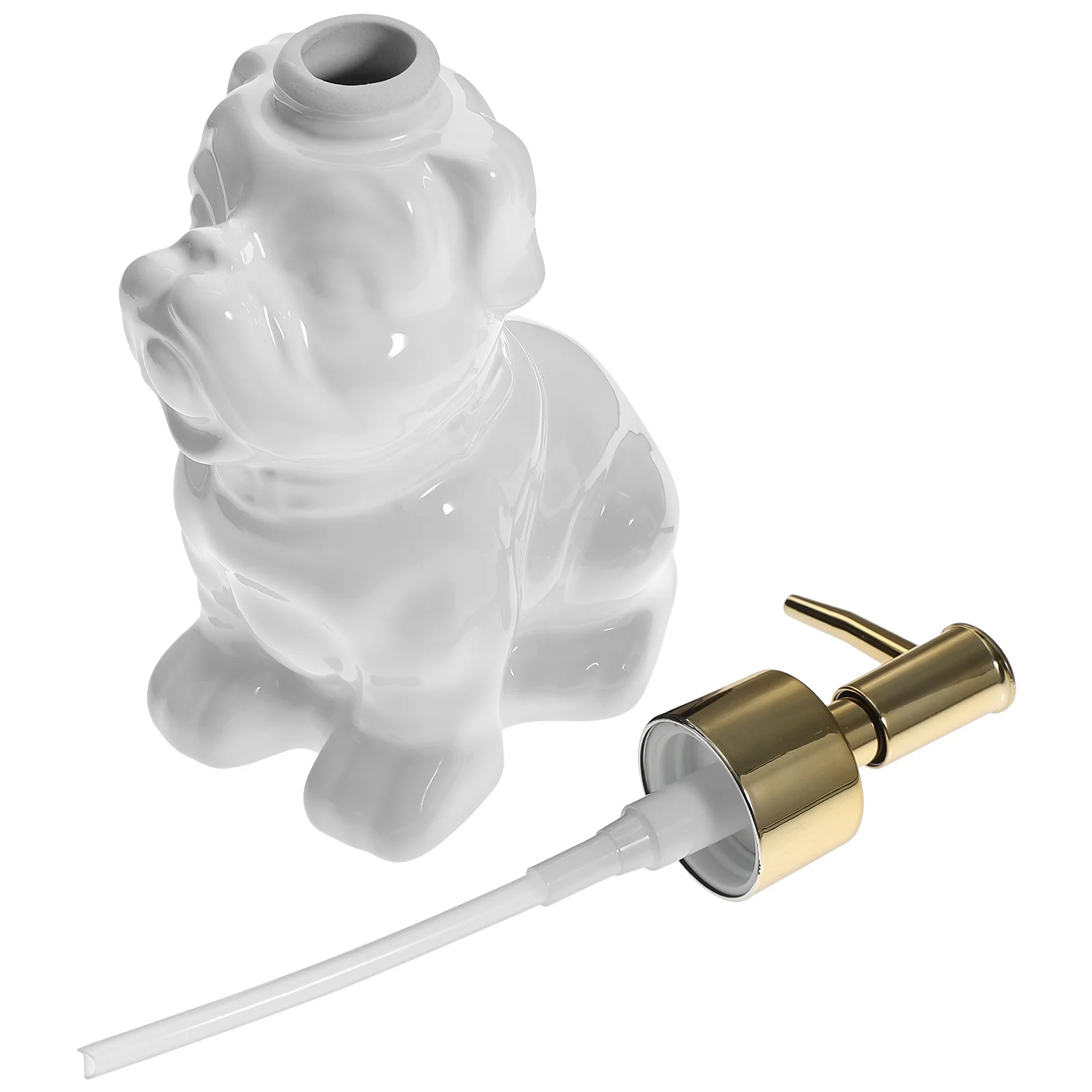 

Ceramic Dog Soap Dispenser Refillable Pump Bottle Bathroom Lotion Shampoo Shower Gel Dispenser Press Pump Bottle