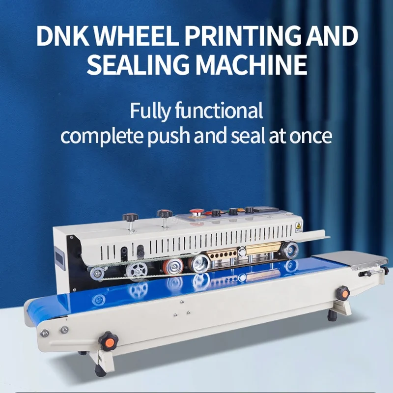 Factory Wholesale Emergency Switch Craft Paper Pouch Tea Nut Spice Pet Food Heat Sealing Date Printing Ink Wheel Sealing Machine