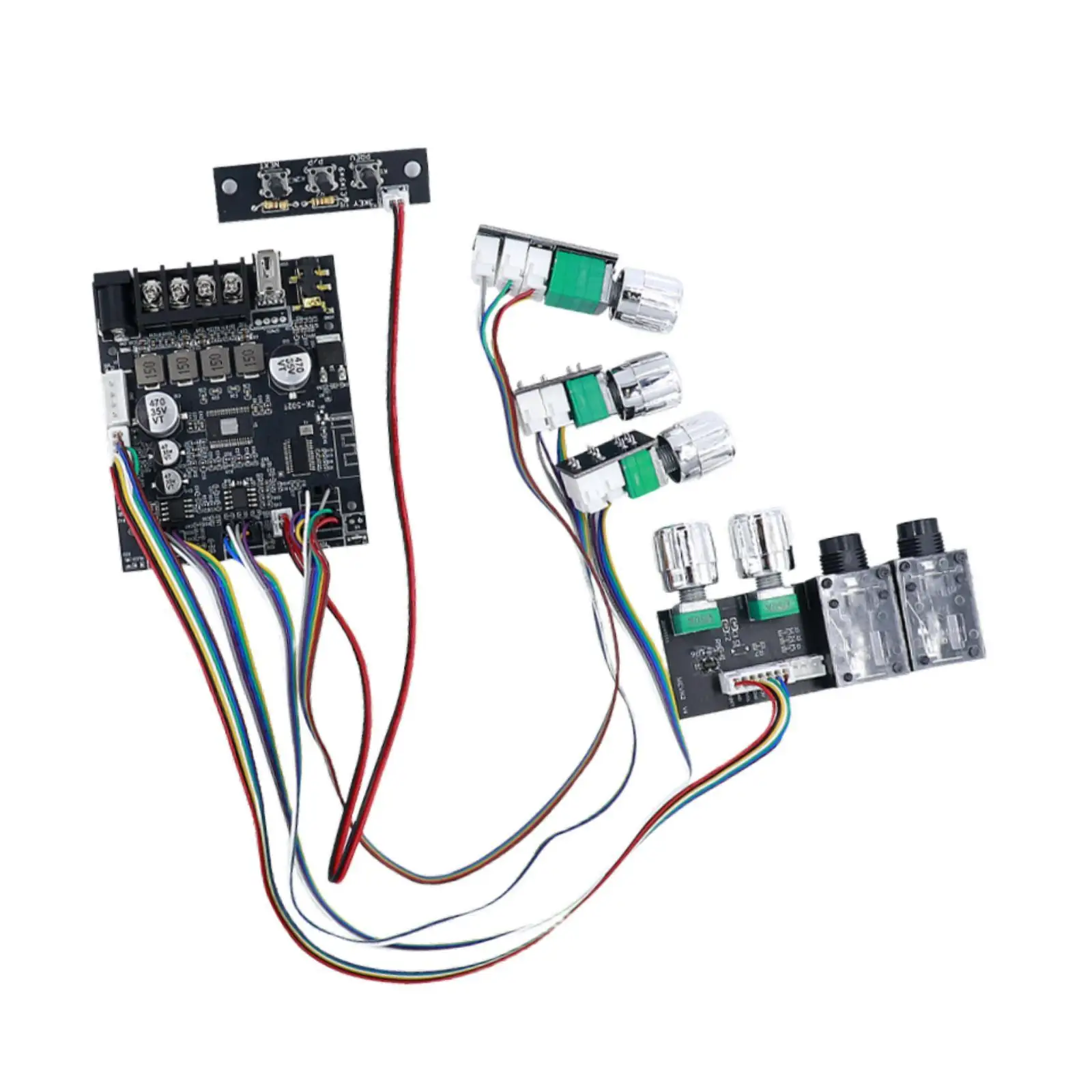 Audio Power Amplifier Board 2.0 Channel 50W+50W Bluetooth USB MIC Input Intelligent Protection for Universal DIY Sound Projects